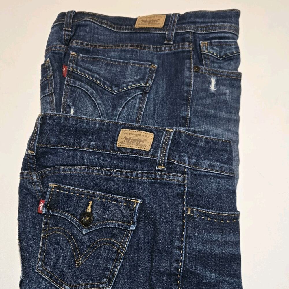 Lot of 2 Levi’s Women’s Size 4 Jeans 505 Straight Leg Slender Bootcut Flap...